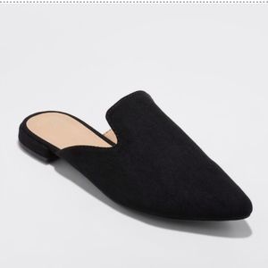 A New Day Velma Black Pointy Mules [NEW WO TAGS]